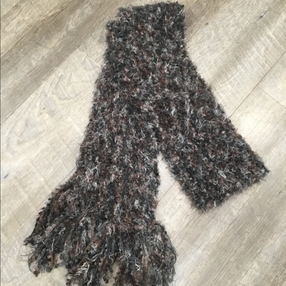 Steve Madden X Long Knit Tassled sequined scarf